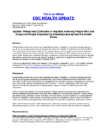 Update  Widespread outbreaks of hepatitis A among people who use drugs and people experiencing homelessness across the United States