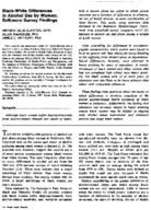 BlackWhite Differences In Alcohol Use By Women Baltimore Survey Findings