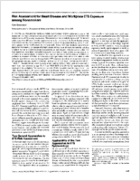 Risk assessment for heart disease and workplace ETS exposure among nonsmokers