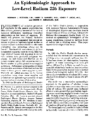 An epidemiologic approach to lowlevel radium 226 exposure