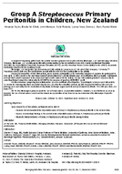 Group A Streptococcus Primary Peritonitis in Children New Zealand
