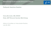 Pertussis vaccines session
