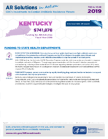 CDCs Investments to Combat Antibiotic Resistance Threats Kentucky Fiscal Year 2019