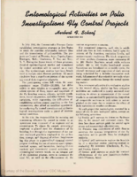 Entomological activities on polio investigations fly control projects