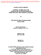 Indepth study report control technology for crystalline silica exposures in construction wet abrasive blasting at the Nokia Building construction site Irving Texas