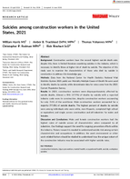 Suicides Among Construction Workers in the United States 2021
