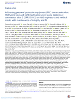 Addressing Personal Protective Equipment PPE Decontamination Methylene Blue and Light Inactivates Severe Acute Respiratory Coronavirus Virus 2 SARSCoV2 on N95 Respirators and Medical Masks with Maintenance of Integrity and Fit