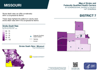 MO Congressional District 07 Stroke and Federally Qualified Health Centers Map 119th Congress