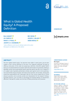 What Is Global Health Equity A Proposed Definition