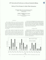 Sizing of Final Stumps for Safer Pillar Extraction