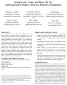 Sensors and gizmos and data oh my informating firefighters personal protective equipment
