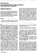 Issues regarding data on race and ethnicity the Census Bureau experience