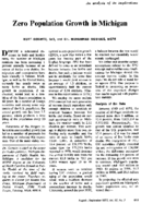 Zero Population Growth In Michigan