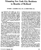 Educating New York City residents to benefits of Medicaid