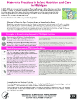 Maternity Practices in Infant Nutrition and Care mPINC in Michigan 2010