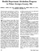 Health department alcoholism program in Prince Georges County Md