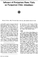 Influence of postpartum home visits on postpartum clinic attendance