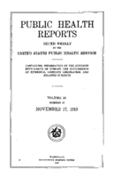 Public Health Reports  v 31 no 46  cover