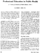 Professional education in public health
