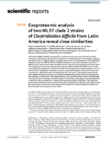 Exoproteomic analysis of two MLST clade 2 strains of Clostridioides difficile from Latin America reveal close similarities