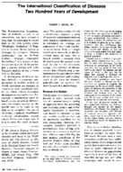 The International Classification Of Disease Two Hundred Years Of Development