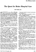 The quest for better hospital care