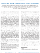 Detection of B1351 SARSCoV2 Variant Strain  Zambia December 2020