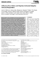Influenza Virus Infects and Depletes Activated Adaptive Immune Responders