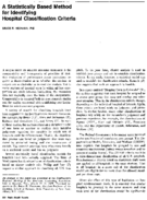 A statistically based method for identifying hospital classification criteria