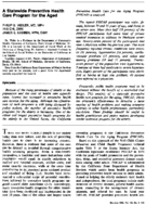 A statewide preventive health care program for the aged