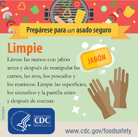 Preprese para asar un asado seguro  limpie