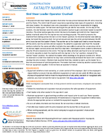 Fatality Narrative Skid Steer Loader Operator Crushed