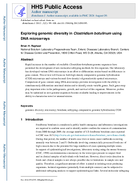 Exploring genomic diversity in Clostridium botulinum using DNA microarrays