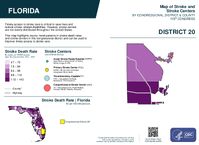 FL Congressional District 20 Stroke and Stroke Centers Map 119th Congress