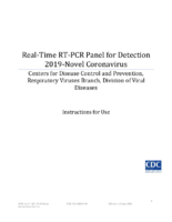Realtime RTPCR Panel for detection 2019novel coronavirus instructions for use