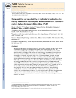 Comparability and repeatability of methods for estimating the dietary intake of the heterocyclic amine contaminant 2amino1methyl6phenylimidazo45bpyridine PhIP