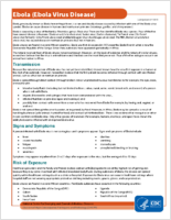 Ebola Ebola Virus Disease fact sheet 20150811