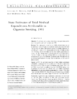 State Estimates Of Total Medical Expenditures Attributable To Cigarette Smoking 1993