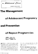 The management of adolescent pregnancy and prevention of repeat pregnancies