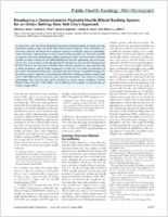 Developing a Comprehensive Pesticide Health Effects Tracking System for an Urban Setting New York Citys Approach