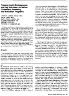 Training health professionals and lay volunteers to deliver cholesterol screening and education programs