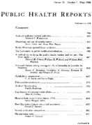 Public Health Report  v 70 no 5  table of contents
