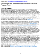 2021 National and State HealthcareAssociated Infections Progress Report