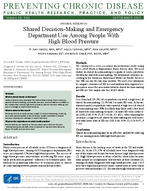 Shared DecisionMaking and Emergency Department Use Among People With High Blood Pressure