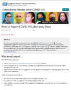 How to Report COVID19 Laboratory Data July 31 2020