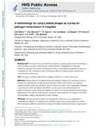 A methodology for using Lambda phages as a proxy for pathogen transmission in hospitals