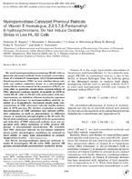 MyeloperoxidaseCatalyzed Phenoxyl Radicals of Vitamin E Homologue 22 57 8Pentamethyl 6Hydroxychromane Do Not Induce Oxidative Stress in Live HL60 Cells