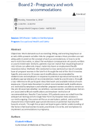 Pregnancy and work accommodations