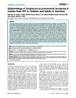 Epidemiology of Streptococcus pneumoniae Serogroup 6 Isolates from IPD in Children and Adults in Germany
