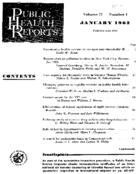 Public Health Reports  v 77 no 1 January 1962  table of contents